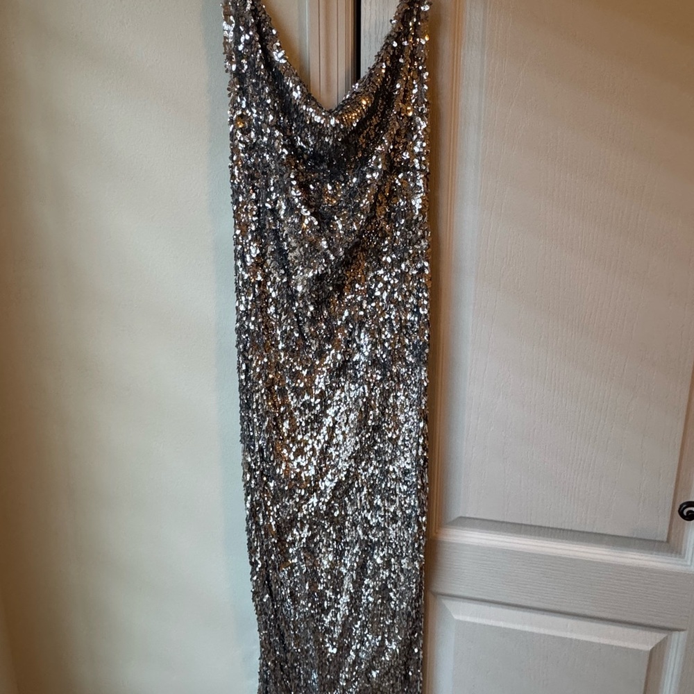 Zara Metallic Sequin Dress
